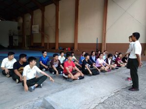 Latihan Pertama Anggota Paskibra Baru