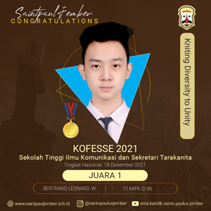 Juara 1 Lomba KOFESSE 2021-Sekolah Tinggi Ilmu Komunikasi dan Sekretari Tarakanita