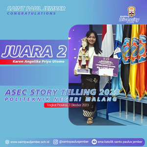 Juara 2 ASEC Story Telling 2023-Politeknik Negeri Malang