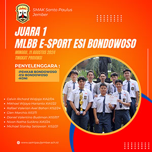 Juara 1 MLBB E-Sport ESI Bondowoso