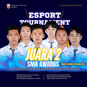 Juara 2 SMA Awards - Dinas Pendidikan Provinsi Jawa Timur Berkerjasama Dengan Jawa Pos