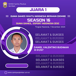Juara 1 Nasional Dunia Games Waktu Indonesia Bermain (DGWIB) Season 16 - Dunia Games,  Esport Indonesia (ESI)