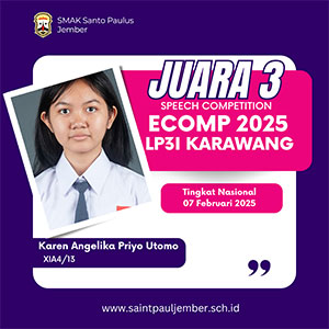 Juara 3 Speech Competition ECOMP 2025-LP3I Karawang