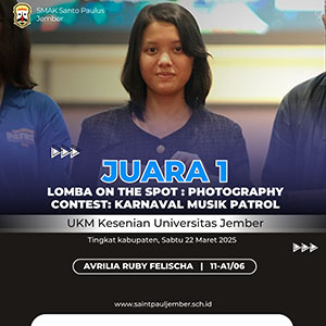 Juara 1 lomba on the spot : Photography Contest: Karnaval Musik PATROL - UKM Kesenian Universitas Jember