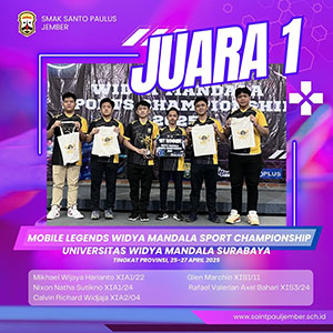 Juara 1 Mobile Legends Widya Mandala Sport Championship-Universitas Widya Mandala Surabaya