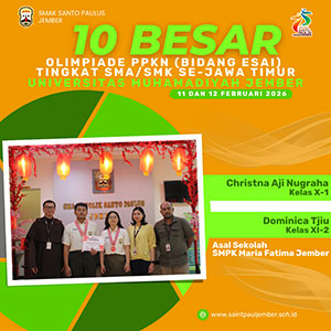 10 BESAR OLIMPIADE PPKN (BIDANG ESAI) TINGKAT SMA/SMK SE-JAWA TIMUR-UNIVERSITAS MUHAMADIYAH JEMBER