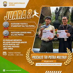 Juara 2 Kejuaraan Indonesia Beladiri Campuran Amatir Mixed Martial Art-IBCA MMA Provinsi Jawa Timur