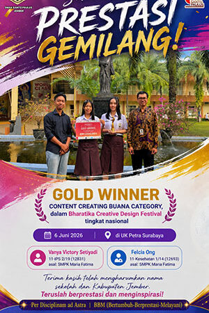 Gold Winner Content Creating Buana Category dalam Bharatika Creative Design Festival-UK Petra Surabaya