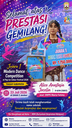 Juara 1 Modern Dance Competition at Pop Ice Colour Festival 2026