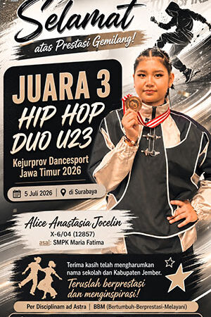 Juara 3 Hip Hop Duo U23-Kejuprov Dancesport Jawa Timur 2026