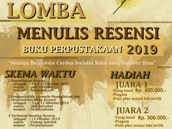 Lomba Menulis Resensi Buku Perpustakaan 2019 Lomba Menulis Resensi Buku Perpustakaan 2019