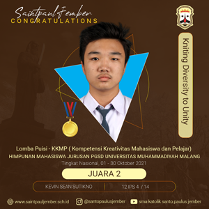 Juara 2 Lomba Puisi - KKMP ( Kompetensi Kreativitas Mahasiswa dan Pelajar)