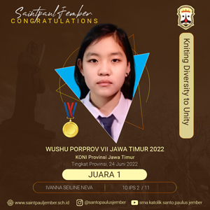 Juara 1 WUSHU PORPROV VII Jawa Timur 2022-KONI provinsi Jawa Timur