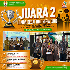 Juara 2  Lomba Debat Indonesia (LDI)-Pusat Prestasi Nasional (Puspresnas) Kementerian Pendidikan Dasar dan Menengah